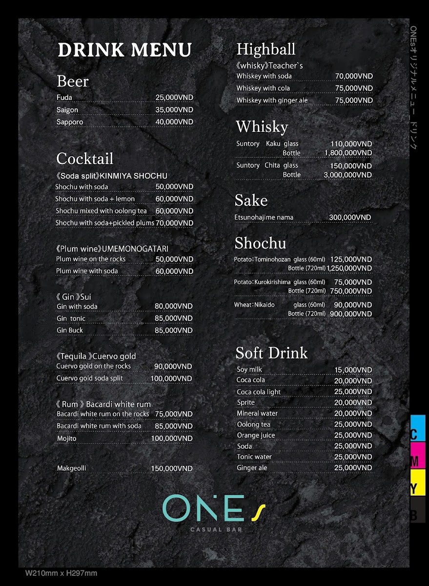 Menu Ones Casual Bar Japanese Restaurant-5