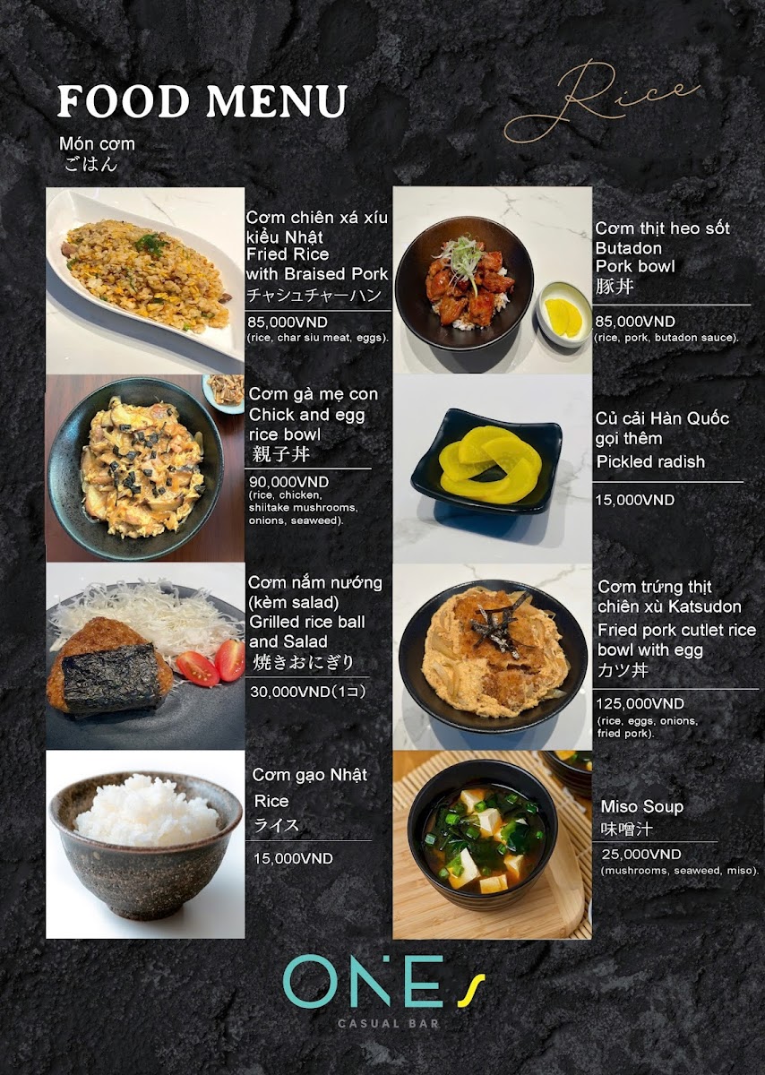 Menu Ones Casual Bar Japanese Restaurant-7